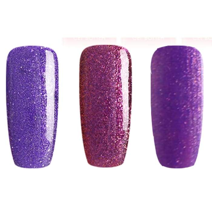 Minis set of gel nail polish from Bluesky CRYSTAL VIOLETS